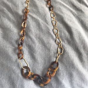 Tortoiseshell and gold chain - 33 in